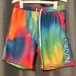 Calvin Klein Tie Dye Swim Trunks